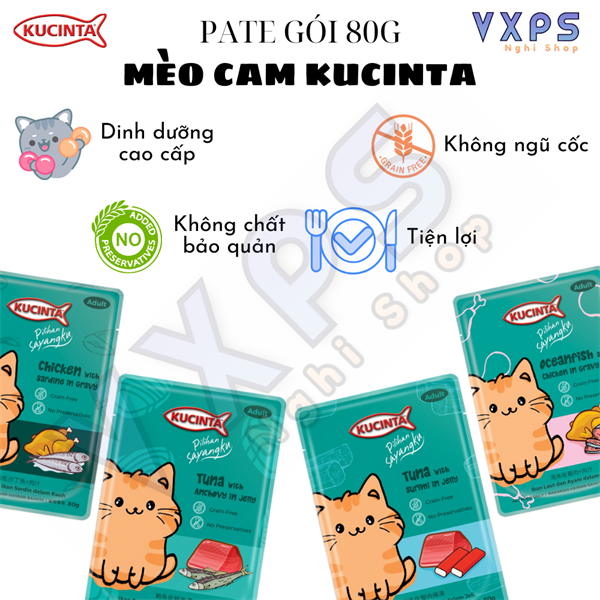 Pate Mèo Kucinta gói 80g