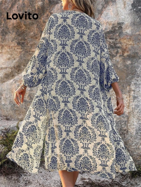 LOVITO áo khoác kimono họa tiết boho