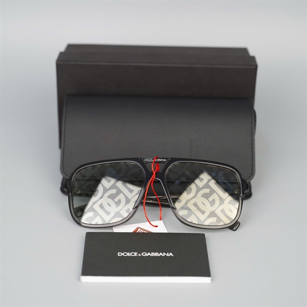 Mắt kính D&G đen in chữ (PN) KG+