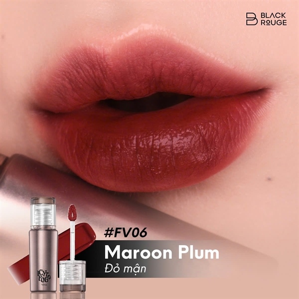 Son Black Rouge Icy To Fog Velvet Tint - FV06 Đỏ mận ánh hồng