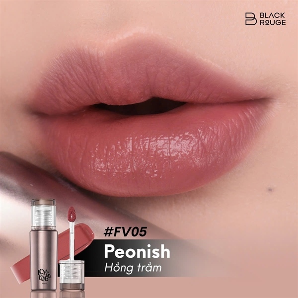 Son Black Rouge Icy To Fog Velvet Tint - FV05 PEONISH Hồng Khô