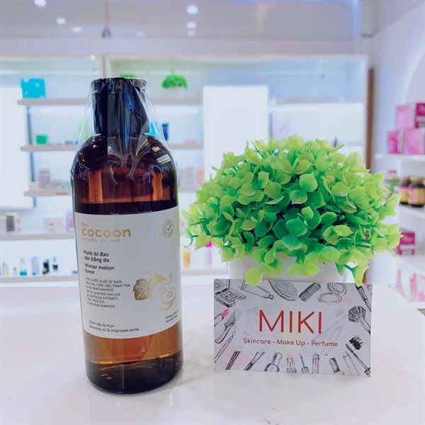 Nước cân bằng bí đao cocoon làm sạch thu nhỏ lỗ chân lông da dầu mụn 310ml