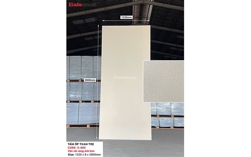 Tấm Than Tre 8mm Vân Vải G-888