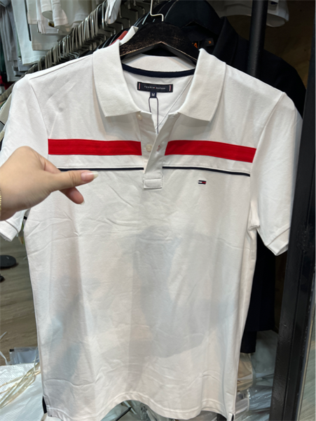 Thun POLO- QC 825 Trắng viền đỏ xanh tommy