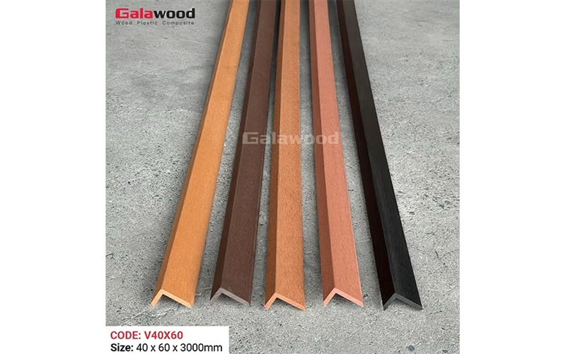 Nẹp V gócGV40X60- Mặt vân sớ gỗ