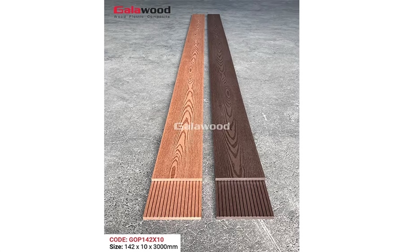 Ốp Trần Tường GOP142x10- Mặt vân gỗ 2D- Mặt vân sọc nhỏ