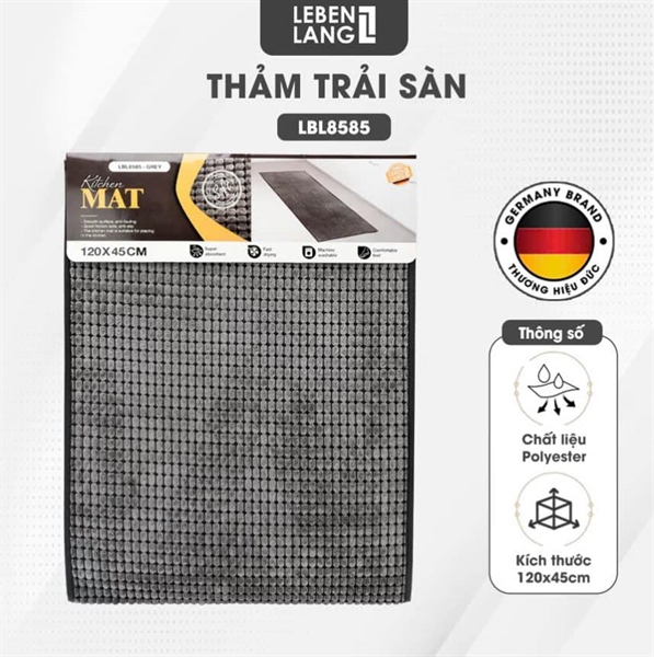 Thảm Nhà bếp siêu thấm nước 45x120cm LEBENLANG LBL8585