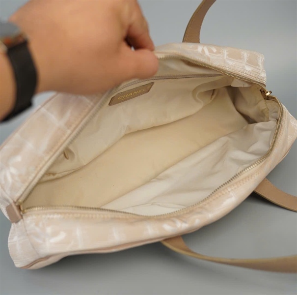 Túi Chanel handle trắng kem (8706796) sz34 (A-T) KG+