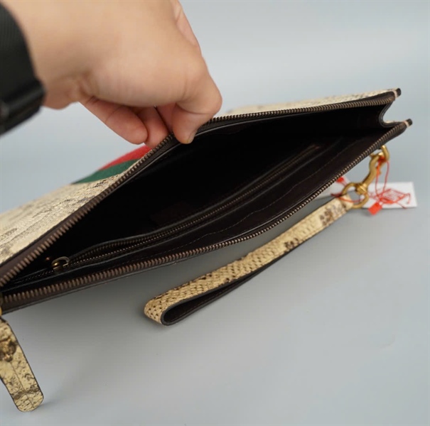 Túi GG Clutch da trăn sọc ophidia (433665493075) sz35 KG+