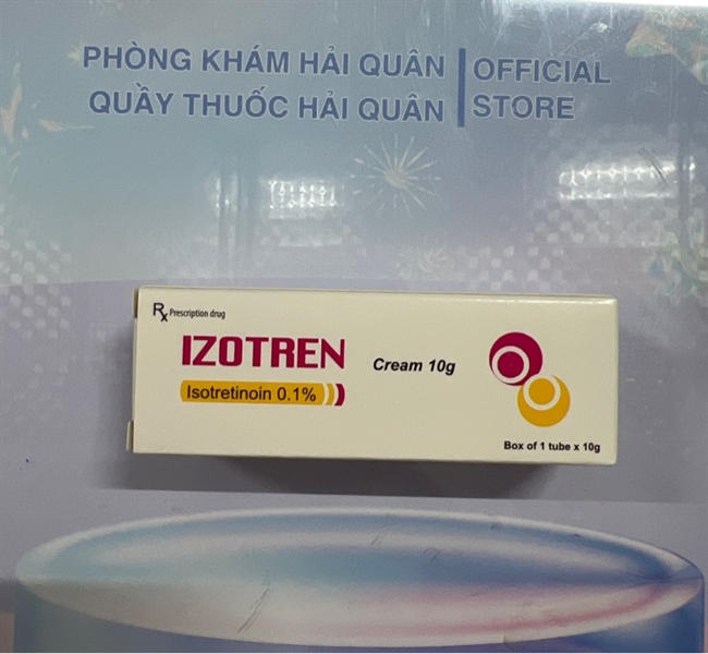 Izotren Cream 10g 0.1% ( Điều trị mụn, trứng cá )