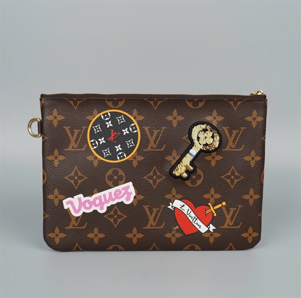 Túi LV Clutch hoa nâu in hình sz22 (HC)+