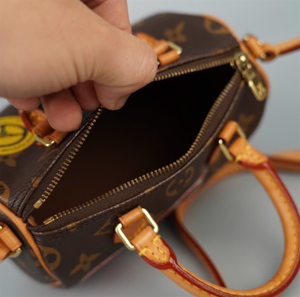 Túi LV Speedy hoa nâu in hình (TR3196) sz16 (HC)+
