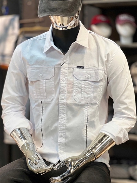 SMTD- THREE CLTN - Trắng túi hộp chỉ thêu móc xích