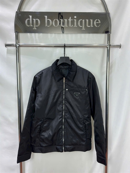 PRADA RE-NYLON LOGO-PLAQUE JACKET