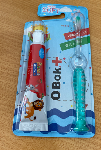 Sét kem đánh răng + bàn chải trẻ em - Keiko