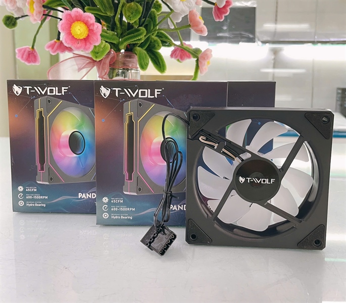 FAN LED VÔ CỰC T WOLF TW FC12RGB -B (Black) + LUÔN PHÍ DV