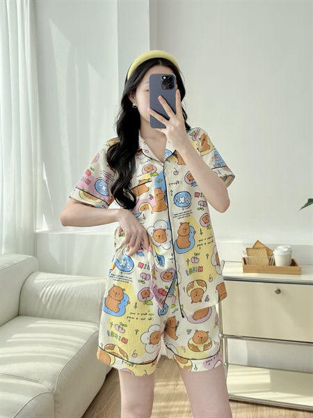 Pijama ngắn Capybara