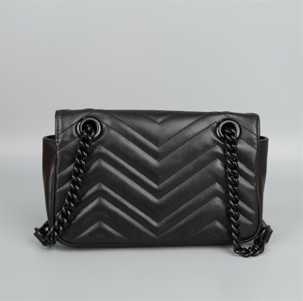 Túi GG Marmont đen (E038973177) sz20 (BQ) KG+