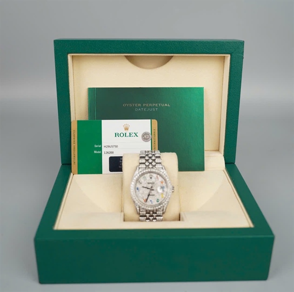 Đồng hồ Rolex bạc mặt số color (H29U5750) sz36mm (HC) KG+