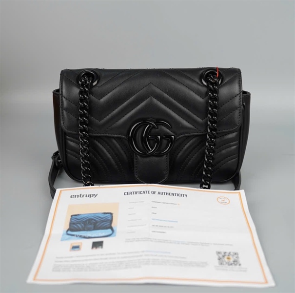 Túi GG Marmont đen (E038973177) sz20 (BQ) KG+