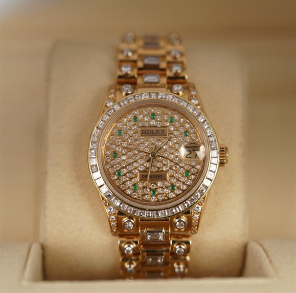 Đồng hồ Rolex vàng đính đá sz30mm (HC) KG+