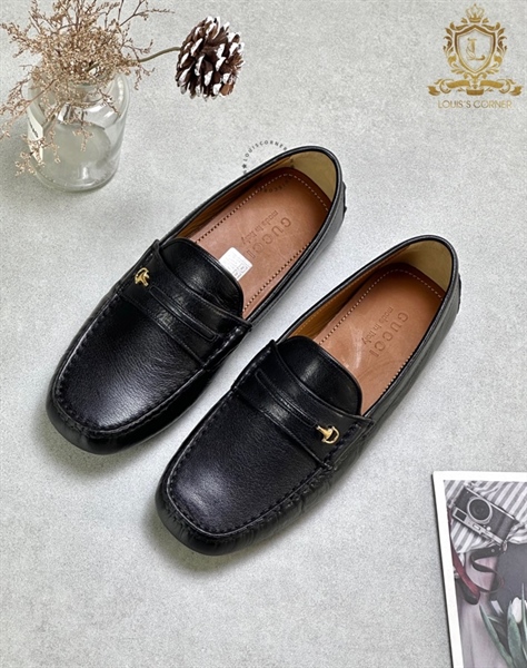 Mocca Gucci driver with half horsebit black