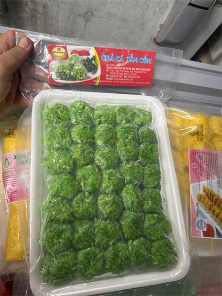 Chả cá tẩm cốm xanh