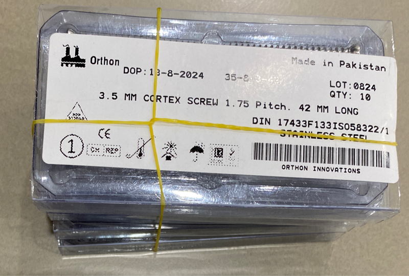 Vít xương cứng 3,5mm dài 42mm - Pakistan