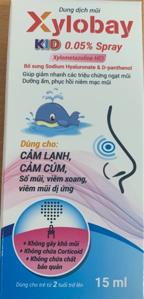 Dung dịch xịt mũi Xylobay kid 15ml 0.05% Spray - Innocef