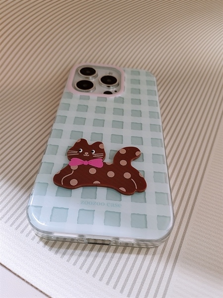 Case Caro Xanh Mèo Nâu - 15Promax