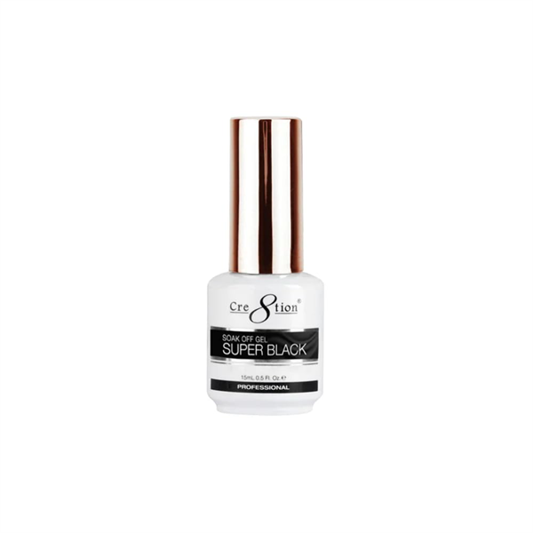 Cre8tion - Soak Off Gel Super Black 15ml