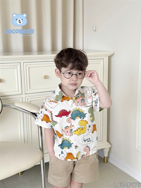 Set sơ mi khủng long sắc màu