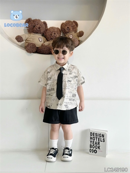 Set sơ mi London kèm cà vạt