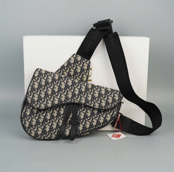 Túi Dior Saddle xám (16-BO-1202) sz26 +