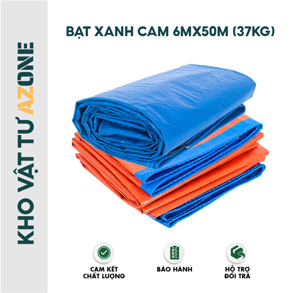 Bạt xanh cam 6mx50m ( 37kg )