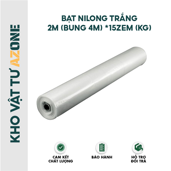 Bạt nilong trắng 2m (bung 4m) *15zem