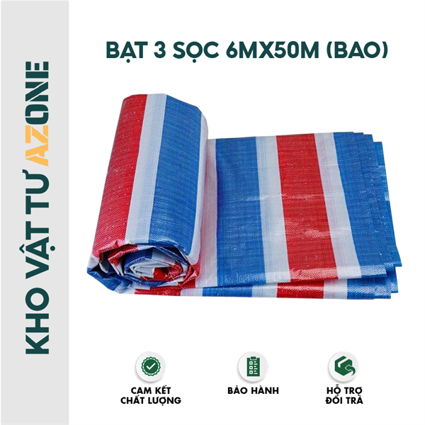 Bạt 3 sọc 6mx50m