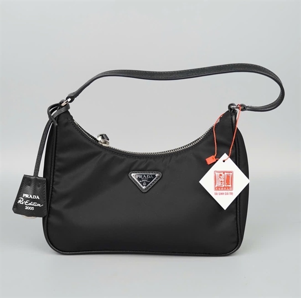 Túi Prada đen sz22 (A-T) KG+