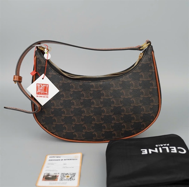 Túi Celine kẹp nách nâu (U-GA-1223-AT-1203) (A-T) sz25 KG+