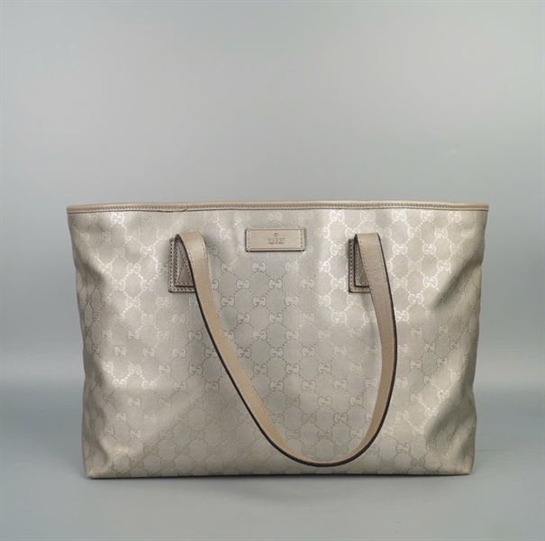 Túi GG tote màu bạc có lót form sz38 KG+