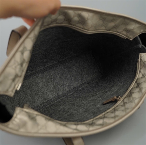 Túi GG tote màu bạc có lót form sz38 KG+