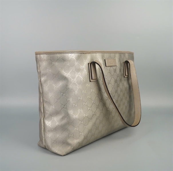 Túi GG tote màu bạc có lót form sz38 KG+
