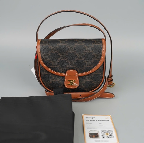 Túi Celine đeo chéo màu nâu (U-CU-1203) sz15 (A-T) KG+