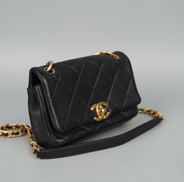 Túi Chanel Handle đen (31126211) sz17 (BQ) KG +