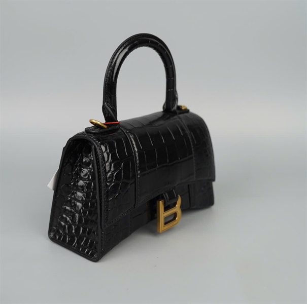 Túi Balenciaga Hourglass đen sz19 (A-T) KG+