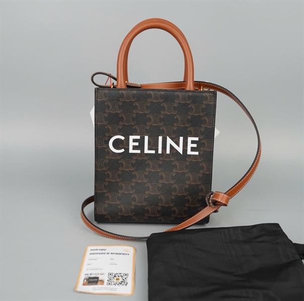 Túi Celine tote nâu sz17 (A-T) KG+