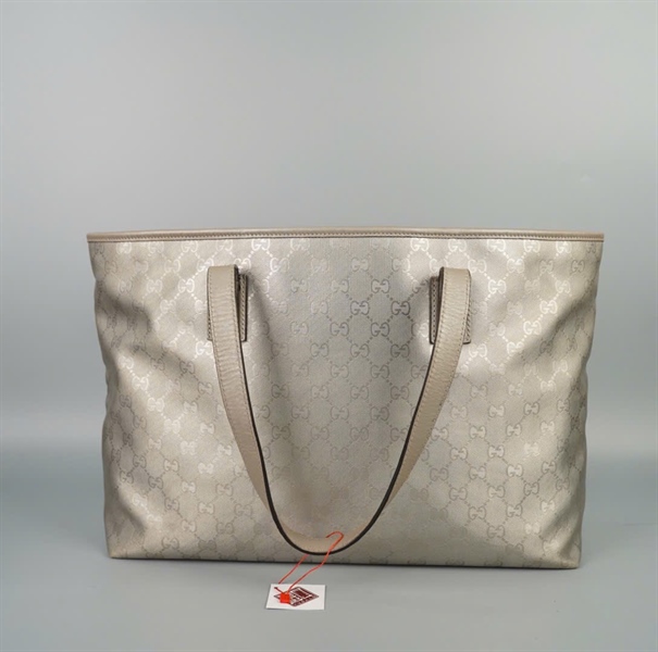 Túi GG tote màu bạc có lót form sz38 KG+