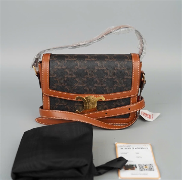 Túi Celine nâu (F-DR-1243) sz18 (A-T) KG+