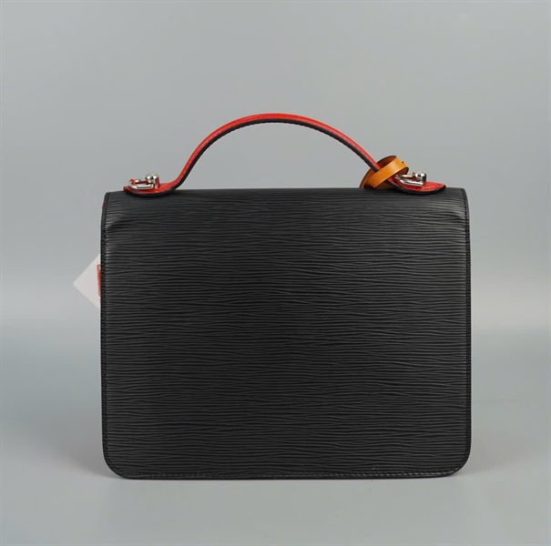 Túi LV Monceau đen strap xanh dương sz24 (HC)+