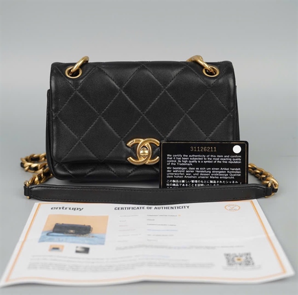 Túi Chanel Handle đen (31126211) sz17 (BQ) KG +